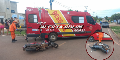 Acidente entre duas motos é registrado em Rolim de Moura