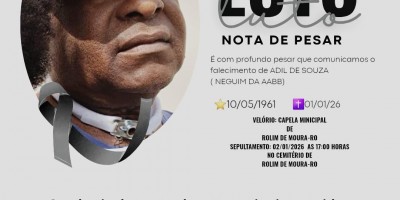 Nota de pesar: Adil de Souza