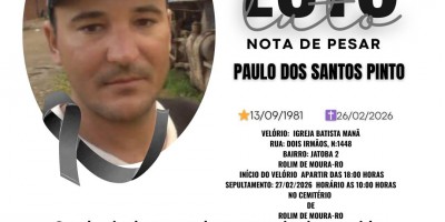 Nota de pesar pelo falecimento de Paulo dos Santos Pinto