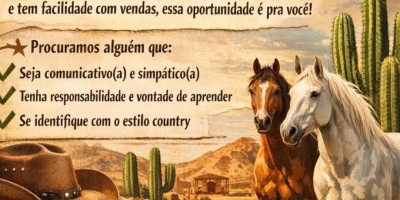 Texas Country abre vaga para vendedor(a) em Rolim de Moura