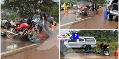 Grave acidente na BR-364 deixa motociclista morto, em Cacoal