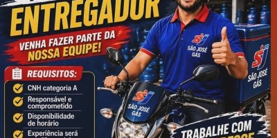 São José Gás de Rolim de Moura está contratando entregador