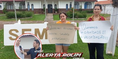 Reportagem - Estagiários da rede municipal entram em greve por atraso no pagamento das bolsas, em Rolim de Moura - Video