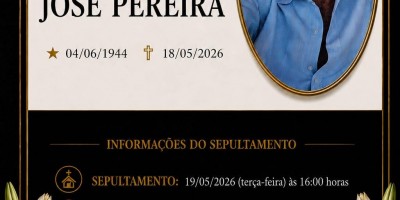 Nota de pesar pelo falecimento de José Pereira