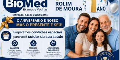 BioMed completa 1 ano em Rolim de Moura e celebra com condições especiais para cuidar da sua saúde