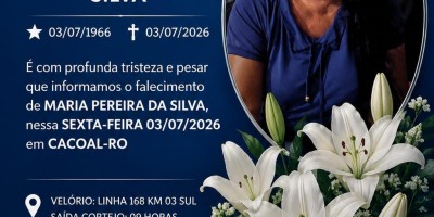 Nota de Pesar - Maria Pereira da Silva