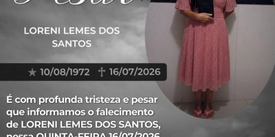 NOTA DE PESAR  LORENI LEMES DOS SANTOS