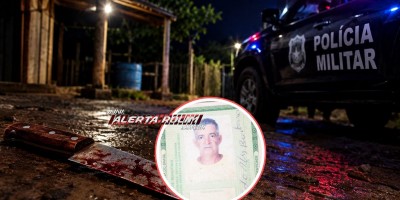 Homem é morto a facadas nos fundos de casa enquanto limpava frango em Alto Alegre dos Parecis; genro suspeito foi preso pela PM