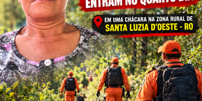 Buscas por Marinalva entram no quarto dia com reforço de cães farejados do Corpo de Bombeiros, em Santa Luzia do Oeste