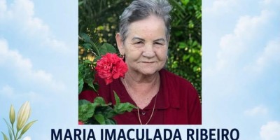 Nota de falecimento de Maria Imaculada Ribeiro
