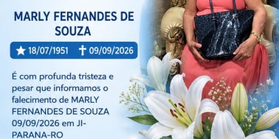 Nota de pesar pelo falecimento de Marly Fernandes de Souza