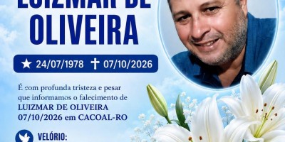 Nota de pesar pelo falecimento de Luizmar de Oliveira