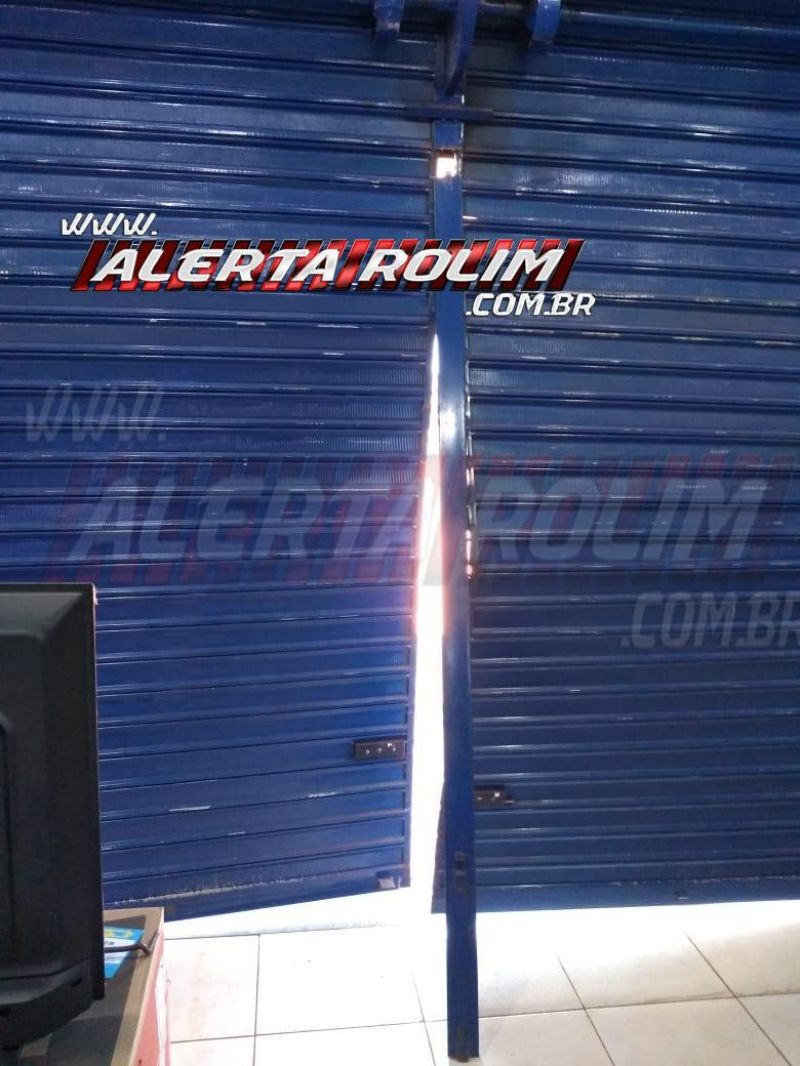 Portas são arrombadas e tentativa de furto é registrada na loja Gazin do Bairro Cidade Alta, em Rolim de Moura