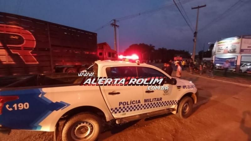 Urgente - Homem morre esmagado por carreta no centro de Rolim de Moura 