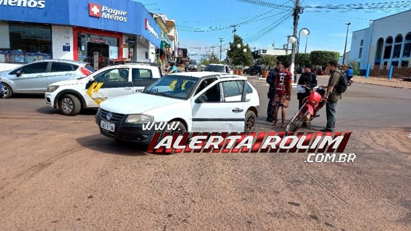 Colisão entre dois veículos foi registrada pela PM nesta segunda-feira em Rolim de Moura