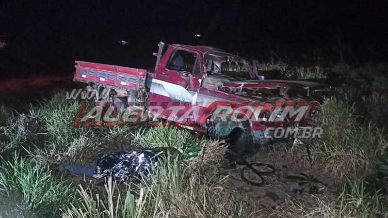 URGENTE-  Motorista morreu após capotar caminhonete na RO 479 em Rolim de Moura