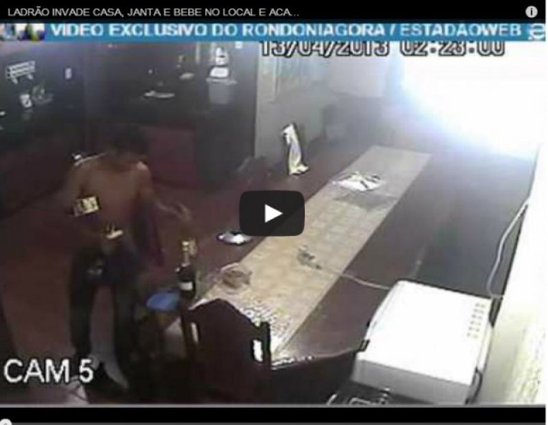 PORTO VELHO - Ladrão invade casa, janta e bebe no local e acaba detido com produtos roubados após "ceia"; Vídeo PORTO VELHO - Ladrão invade casa, janta e bebe no local e acaba detido com produtos roubados após "ceia"; Vídeo