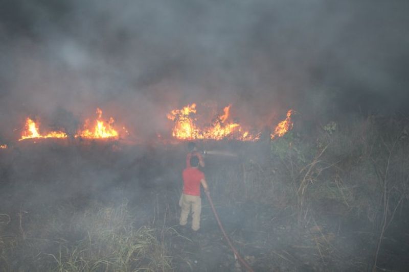 Rolim De Moura –  Bombeiros atuam em incêndio em vegetação Rolim De Moura –  Bombeiros atuam em incêndio em vegetação