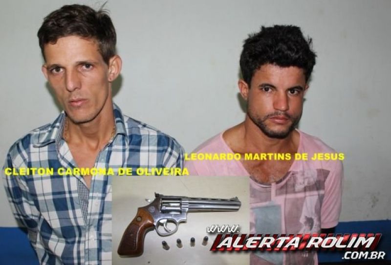 Rolim de Moura – Dois homens são presos pela PM no centro da cidade com arma de fogo e drogas
