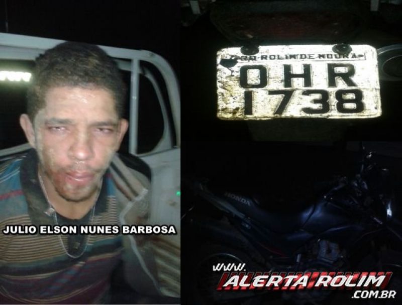 Costa Marques - Moto NXR Bros roubada em Rolim de Moura é recuperada pela PM; um suspeito foi detido Costa Marques - Moto NXR Bros roubada em Rolim de Moura é recuperada pela PM; um suspeito foi detido