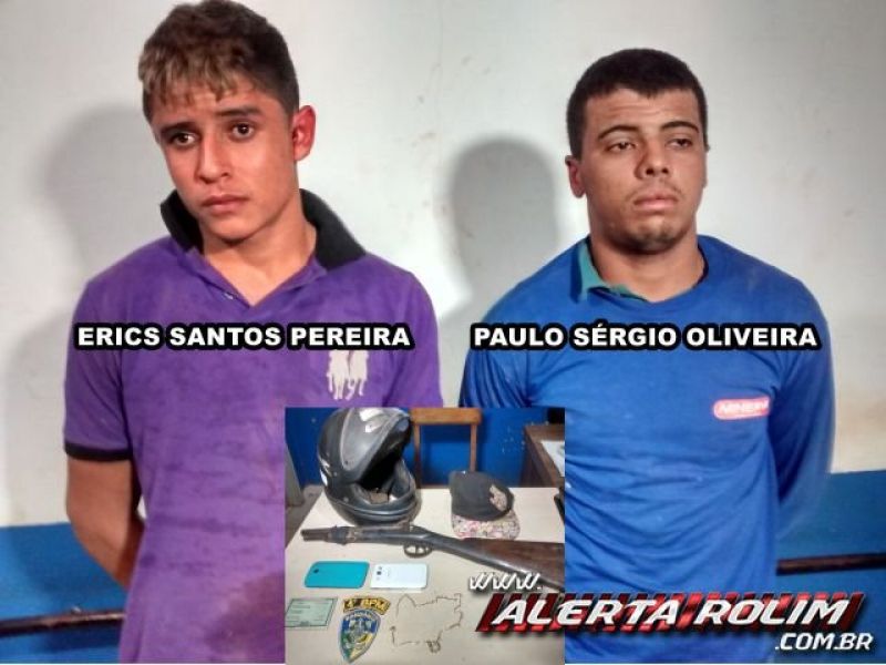 Rolim de Moura – Dupla de assaltantes são presos pela PM, após cometerem roubo no interior de mercado Rolim de Moura – Dupla de assaltantes são presos pela PM, após cometerem roubo no interior de mercado