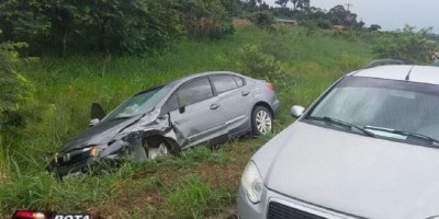 Perigo - Aquaplanagem provoca acidente na BR 429 em São Miguel do Guaporé