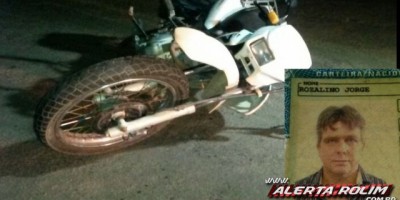 Rolim de Moura -  Motociclista fica em estado grave após se chocar contra ciclista na RO-010