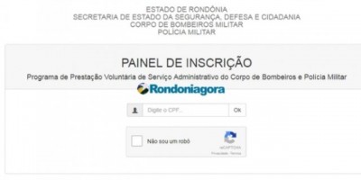 Abertas as inscrições para serviços administrativos da PM e Bombeiros de Rondônia
