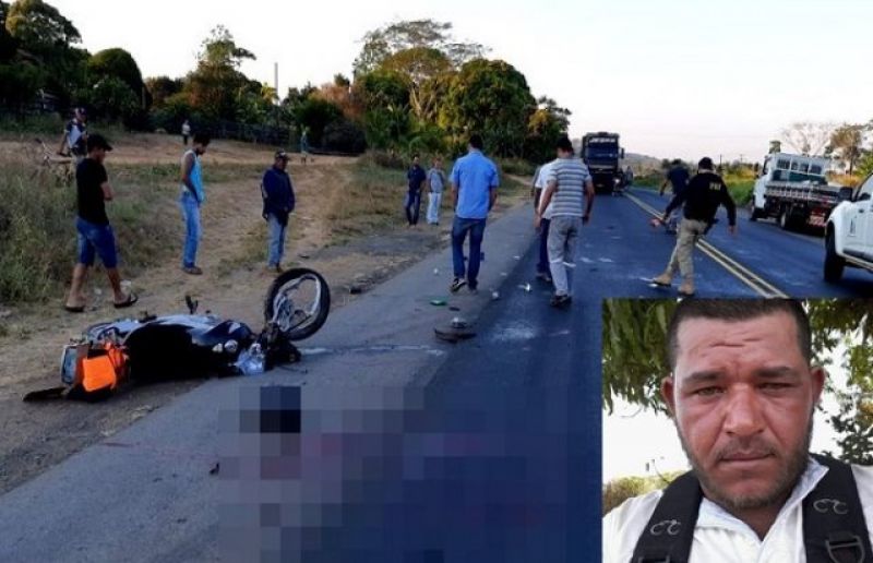 Motociclista morre após bater de frente com carreta na BR-364 Motociclista morre após bater de frente com carreta na BR-364
