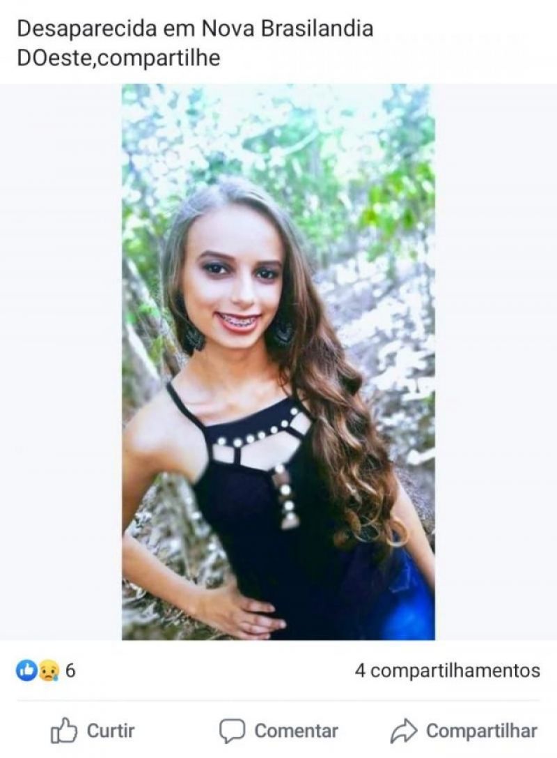URGENTE - Jovem desaparece entre os municípios de Nova Brasilândia e Rolim de Moura URGENTE - Jovem desaparece entre os municípios de Nova Brasilândia e Rolim de Moura