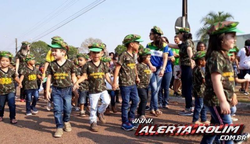Alunos da Escola Infantil Menino Jesus encantaram durante desfile no feriado da Independência do Brasil - Fotos Alunos da Escola Infantil Menino Jesus encantaram durante desfile no feriado da Independência do Brasil - Fotos