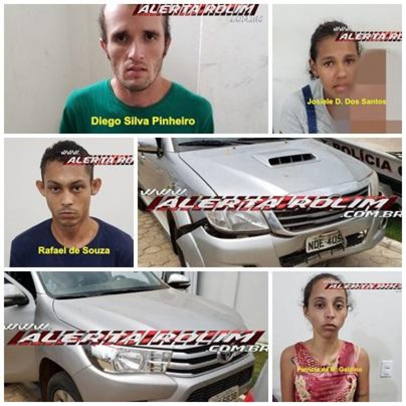 Atualizada –  Polícia Militar de Nova Mamoré recupera caminhonetes roubadas em Alto Alegre e dois casais são presos 