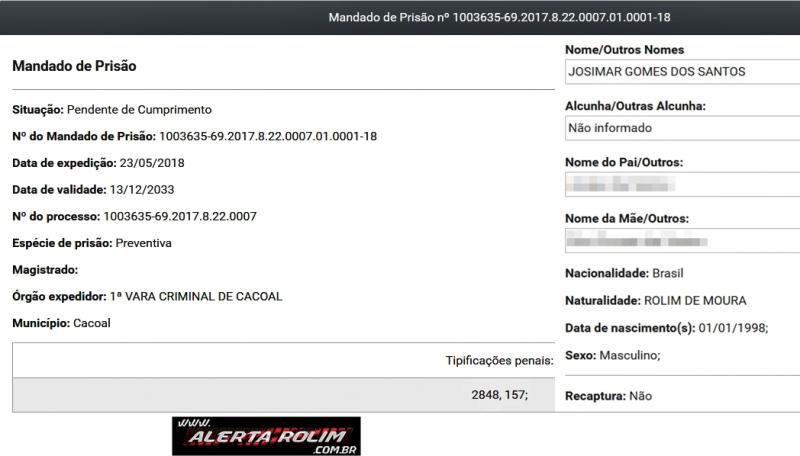 Rolim de Moura – Acusado de roubo é preso pela Polícia Militar em cumprimento a Mandado de Prisão Rolim de Moura – Acusado de roubo é preso pela Polícia Militar em cumprimento a Mandado de Prisão