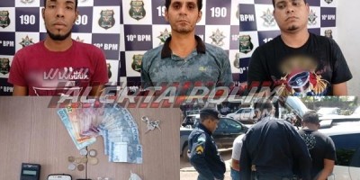 Rolim de Moura – 03 suspeitos de tráfico de drogas são presos em flagrante no Centro da cidade pela Polícia Militar Rolim de Moura – 03 suspeitos de tráfico de drogas são presos em flagrante no Centro da cidade pela Polícia Militar