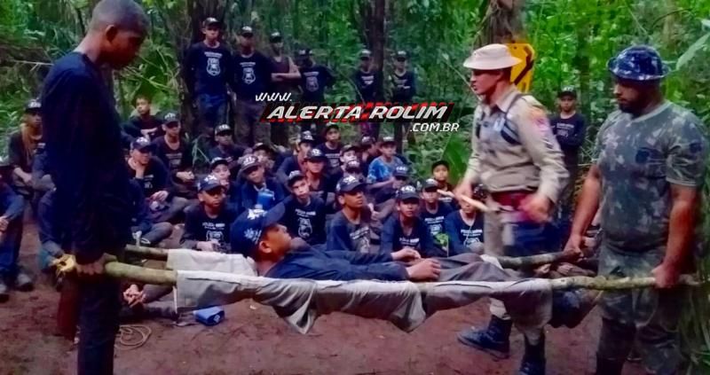 10º Batalhão em Rolim de Moura realiza acampamento de selva com alunos do Programa Social Polícia Mirim 10º Batalhão em Rolim de Moura realiza acampamento de selva com alunos do Programa Social Polícia Mirim