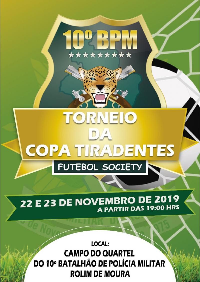 Inicia hoje, sexta-feira o Torneio da Copa Tiradentes Futebol Society no Quartel da Polícia Militar em Rolim de Moura Inicia hoje, sexta-feira o Torneio da Copa Tiradentes Futebol Society no Quartel da Polícia Militar em Rolim de Moura