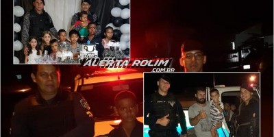 Policiais militares da área do 10º Batalhão realizam sonho de crianças ao participarem de festa de aniversário Policiais militares da área do 10º Batalhão realizam sonho de crianças ao participarem de festa de aniversário