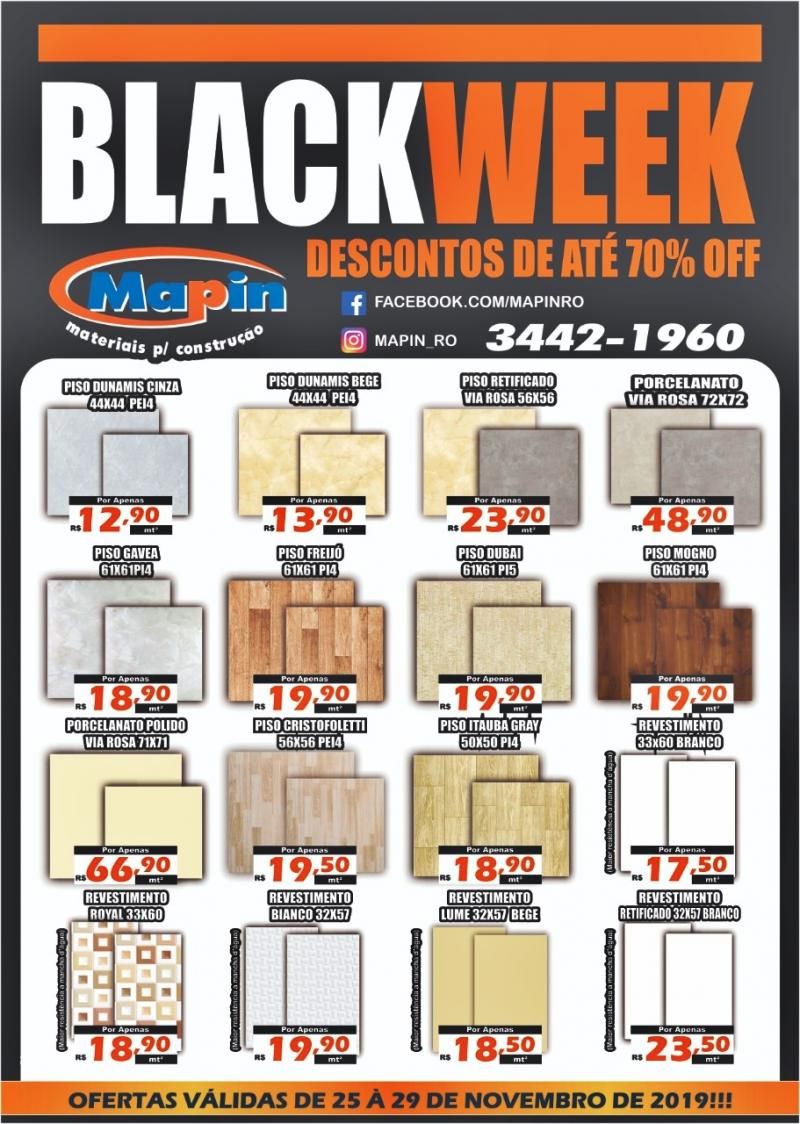 Superpromoção Black Week MAPIN com até 70% de descontos Superpromoção Black Week MAPIN com até 70% de descontos