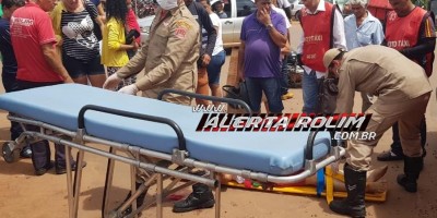 Rolim de Moura – Mulher fica ferida em acidente de trânsito no Centro da cidade  - Vídeo