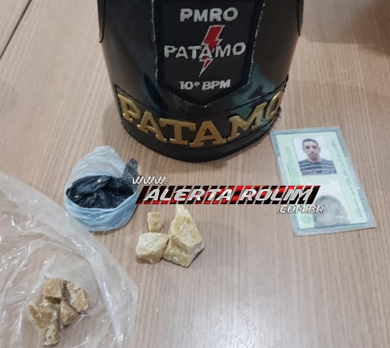 Rolim de Moura – Traficante é preso em flagrante pela equipe do PATAMO do 10º Batalhão Rolim de Moura – Traficante é preso em flagrante pela equipe do PATAMO do 10º Batalhão