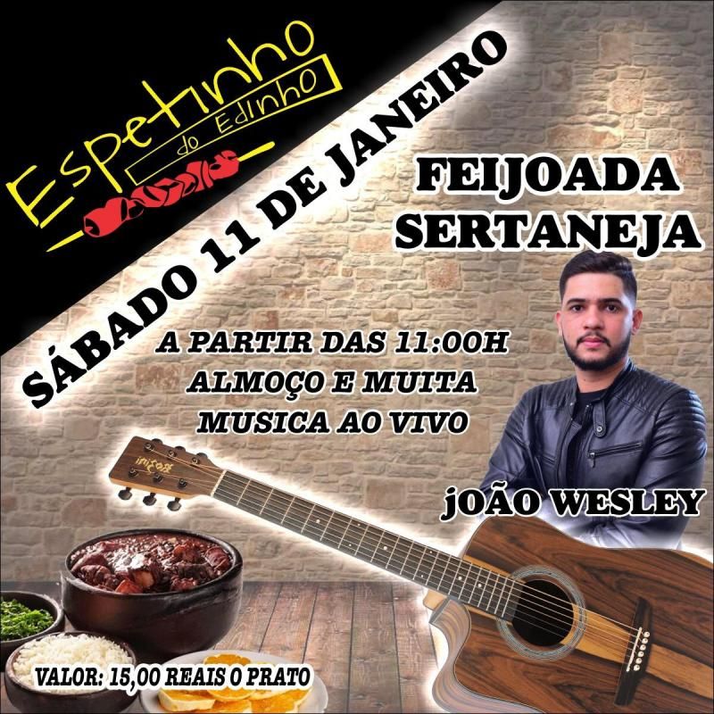 Amanhã será o dia da feijoada sertaneja no espetinho do Edinho, em Rolim de Moura Amanhã será o dia da feijoada sertaneja no espetinho do Edinho, em Rolim de Moura