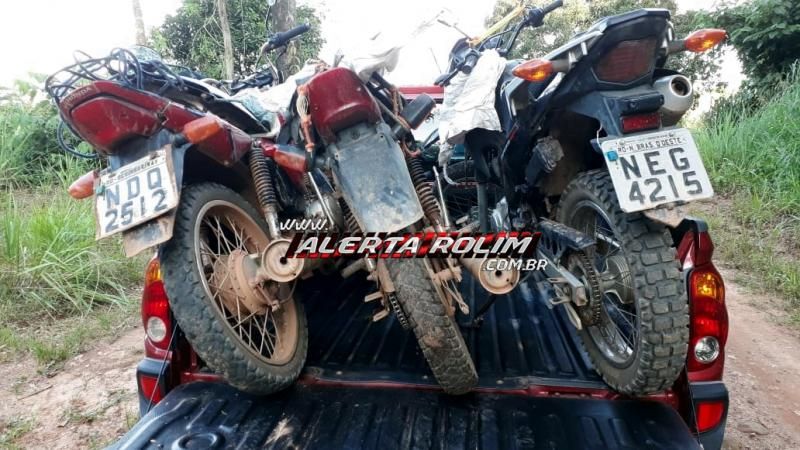 Após roubo na área rural de Nova Brasilândia, PM e PC prende dois suspeitos e recupera duas motos roubadas Após roubo na área rural de Nova Brasilândia, PM e PC prende dois suspeitos e recupera duas motos roubadas