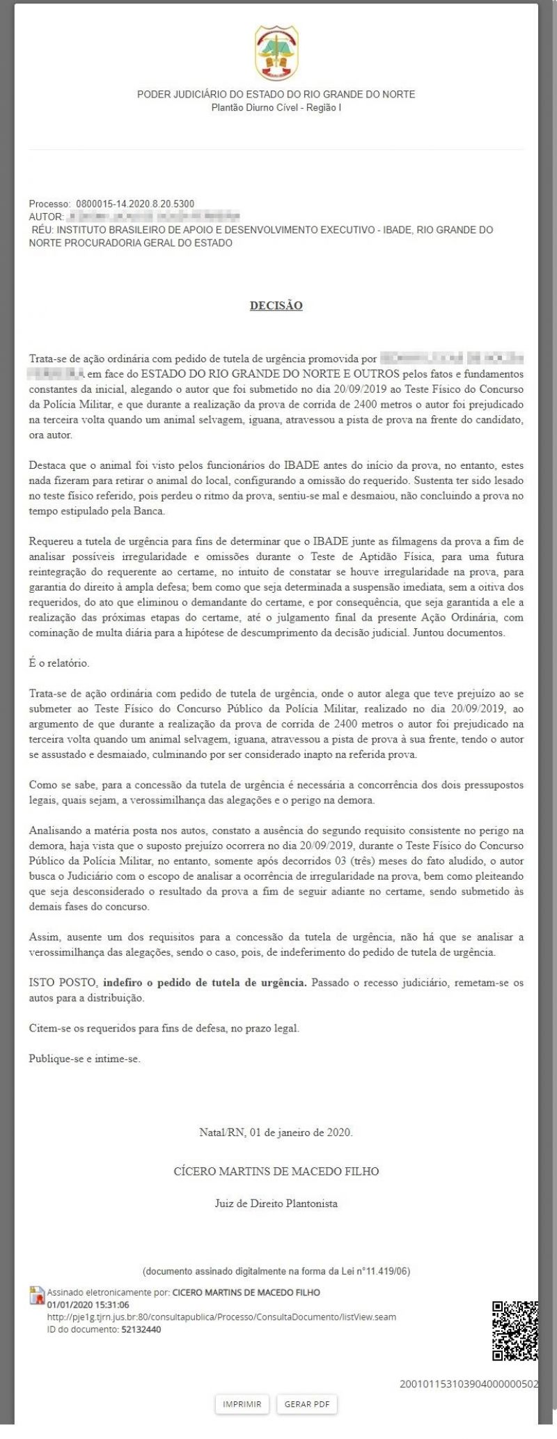 Durante teste físico, candidato a soldado da PM desmaia ao ver iguana e processa instituto que aplicou a prova, no Rio Grande do Norte Durante teste físico, candidato a soldado da PM desmaia ao ver iguana e processa instituto que aplicou a prova, no Rio Grande do Norte