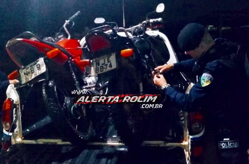 Motocicleta roubada e outra adulterada são apreendidas pela PM na Região de Nova Brasilândia Motocicleta roubada e outra adulterada são apreendidas pela PM na Região de Nova Brasilândia