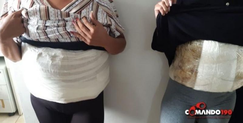 PRF prende duas passageiras de ônibus com mais de 13 quilos de cocaína junto ao corpo, em Ji-Paraná