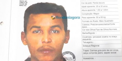 Polícia divulga o retrato falado de estuprador que atacou em escola, em Porto Velho Polícia divulga o retrato falado de estuprador que atacou em escola, em Porto Velho