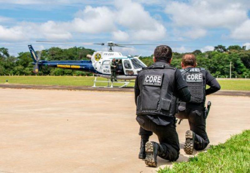 Secretaria de Segurança Pública realiza treinamento com policiais em espaço aéreo, em RO Secretaria de Segurança Pública realiza treinamento com policiais em espaço aéreo, em RO