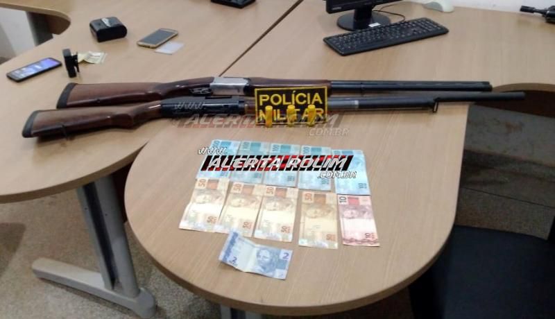 Rolim de Moura – Homem é preso pela equipe de Radiopatrulha Rural da PM com duas armas de fogo e munições Rolim de Moura – Homem é preso pela equipe de Radiopatrulha Rural da PM com duas armas de fogo e munições