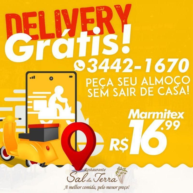 Rolim de Moura: Restaurante Sal da Terra não cobrará taxa para entregar almoço Rolim de Moura: Restaurante Sal da Terra não cobrará taxa para entregar almoço