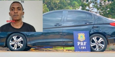 Foragido da justiça de Vilhena é preso pela PRF na BR-364 com carro roubado Foragido da justiça de Vilhena é preso pela PRF na BR-364 com carro roubado